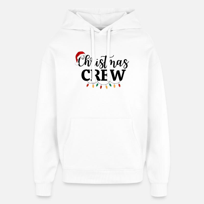 Équipage de Noël, Épouser Noël - Sweat à capuche unisexe Stanley/Stella Oversized - blanc