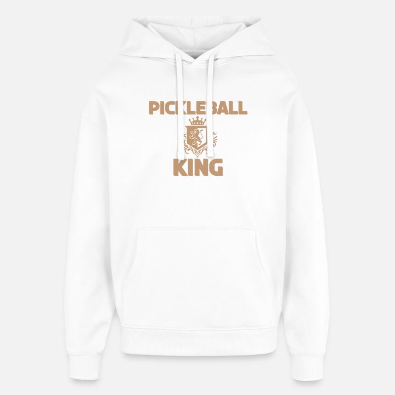 Conception de motif Pickleball King - Sweat à capuche unisexe Stanley/Stella Oversized - blanc