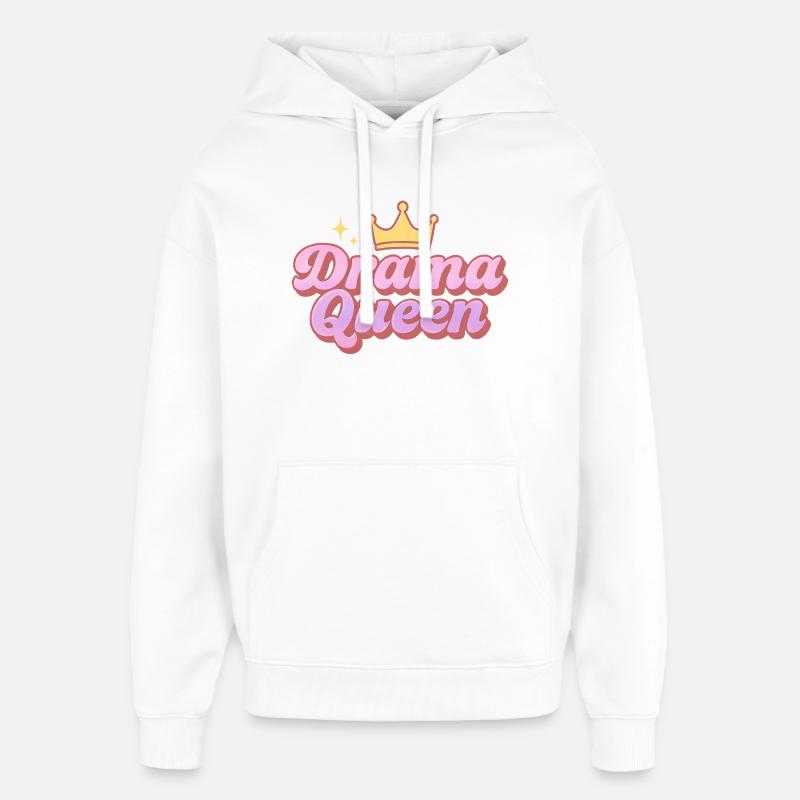 Reine du drame - Sweat à capuche unisexe Stanley/Stella Oversized - blanc
