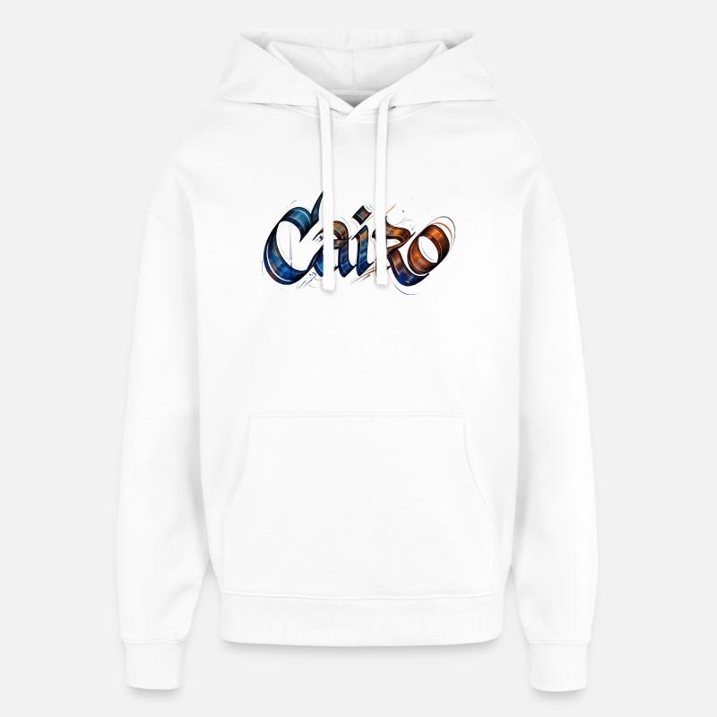 Le Caire - Sweat à capuche unisexe Stanley/Stella Oversized - blanc