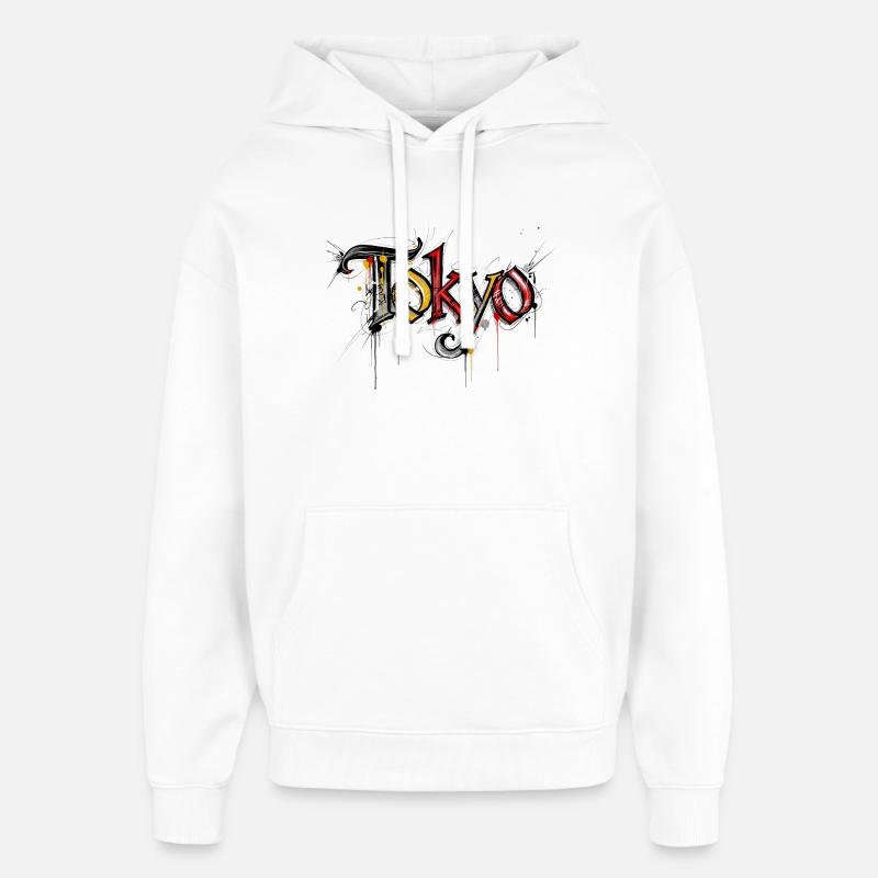 Tokyo - Sweat à capuche unisexe Stanley/Stella Oversized - blanc