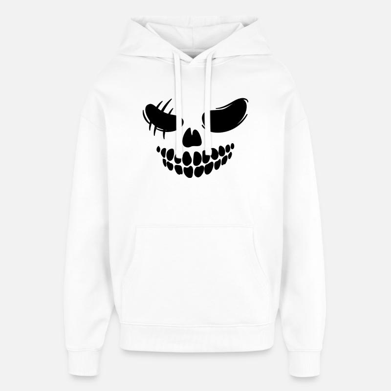 Horror Face - Sweat à capuche unisexe Stanley/Stella Oversized - blanc