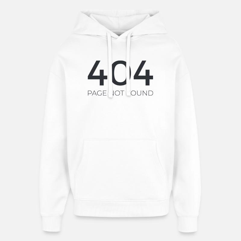 Error 404 - Oversized Unisex Hoodie by Stanley/Stella - white