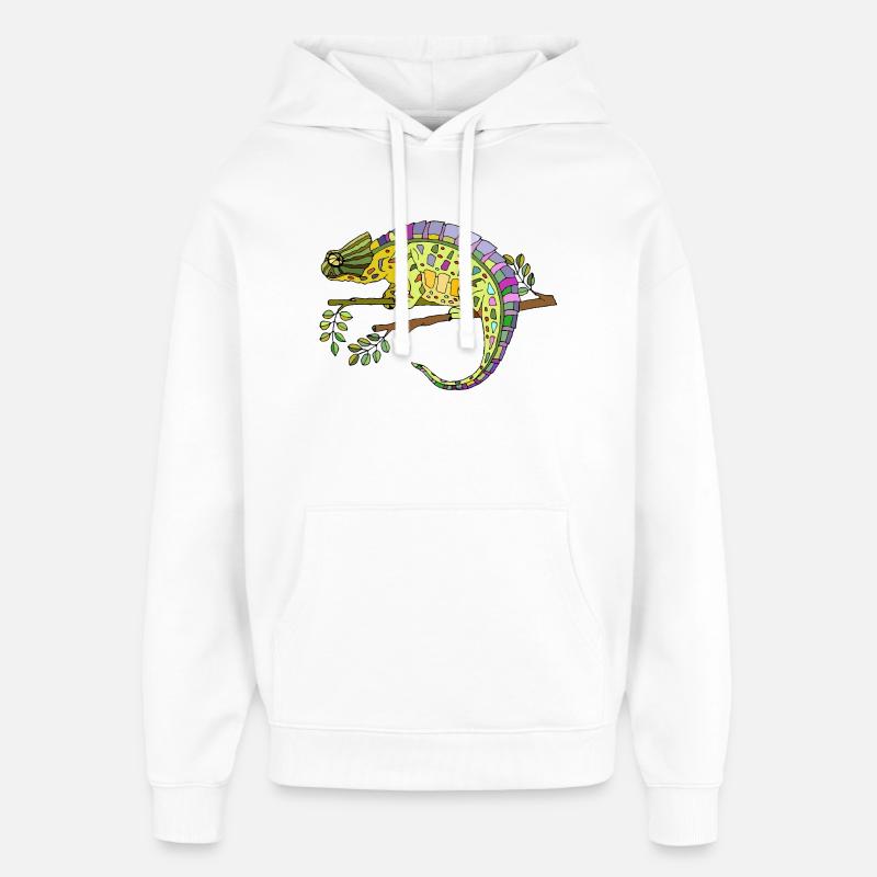 Caméléon - Sweat à capuche unisexe Stanley/Stella Oversized - blanc