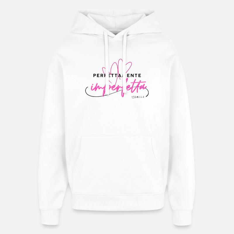 Perfettamente_Imperfetta - Sweat à capuche unisexe Stanley/Stella Oversized - blanc