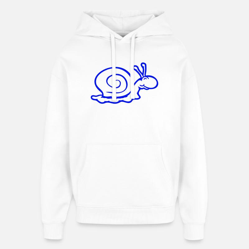 coquille d'escargot limace escargot sourit doucement - Sweat à capuche unisexe Stanley/Stella Oversized - blanc