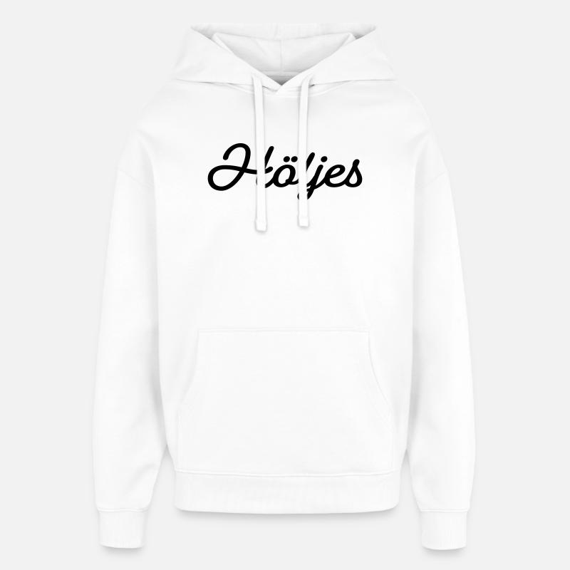 Couvercle noir - Sweat à capuche unisexe Stanley/Stella Oversized - blanc