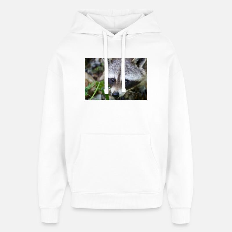 Raton laveur - Sweat à capuche unisexe Stanley/Stella Oversized - blanc