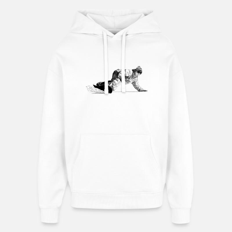 Freerider Snowboarder - Sweat à capuche unisexe Stanley/Stella Oversized - blanc