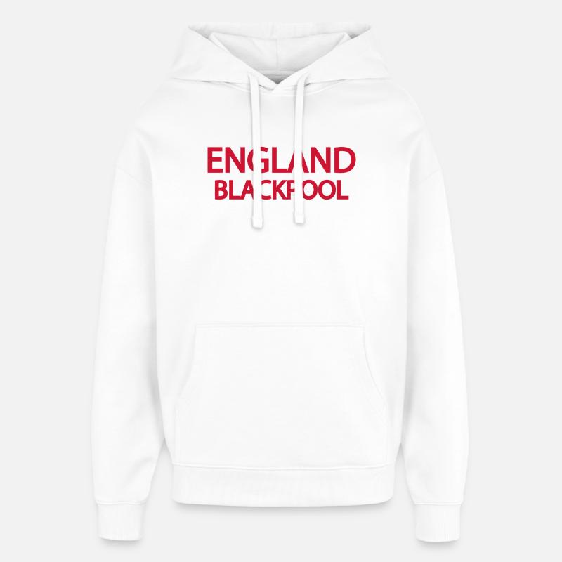 Angleterre Blackpool Scène nautique - Sweat à capuche unisexe Stanley/Stella Oversized - blanc