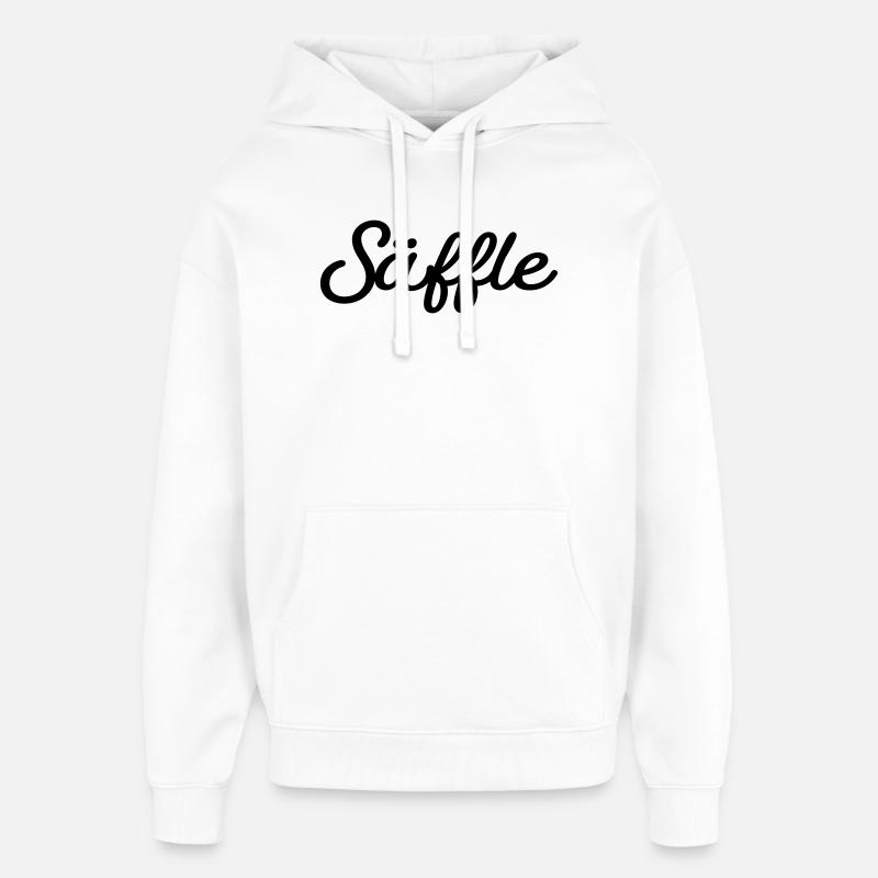 Säffle noir - Sweat à capuche unisexe Stanley/Stella Oversized - blanc