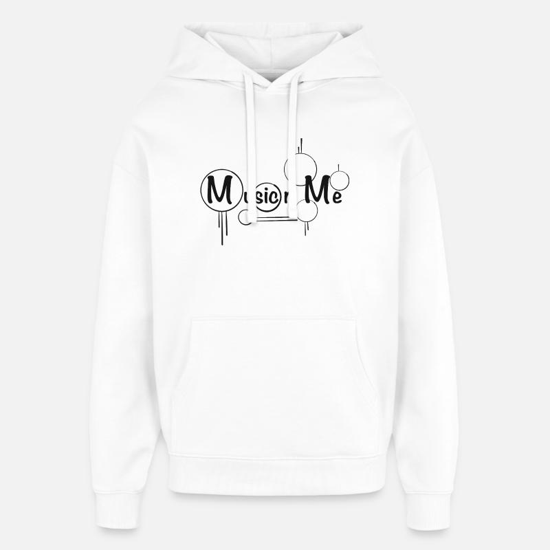 Conception musicale - Sweat à capuche unisexe Stanley/Stella Oversized - blanc