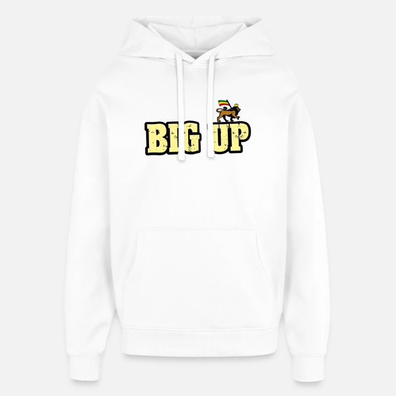 Dub Reggae Big Up - Sweat à capuche unisexe Stanley/Stella Oversized - blanc