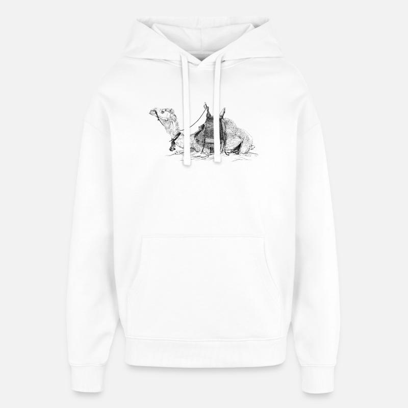 Chameau - Sweat à capuche unisexe Stanley/Stella Oversized - blanc