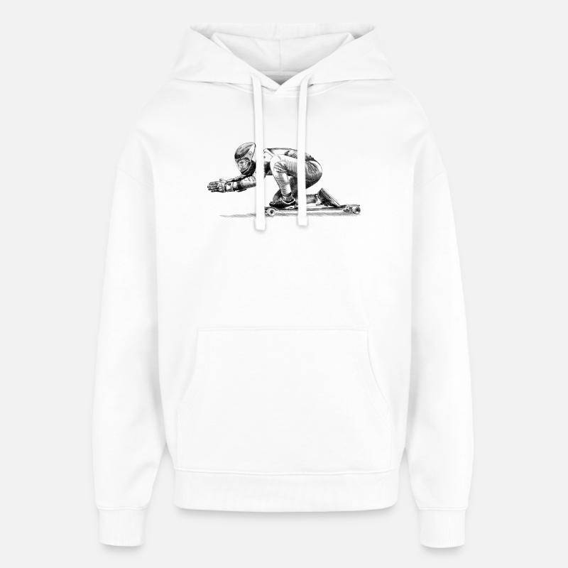 Longboard - Sweat à capuche unisexe Stanley/Stella Oversized - blanc