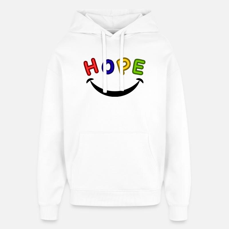 Espoir - Sweat à capuche unisexe Stanley/Stella Oversized - blanc