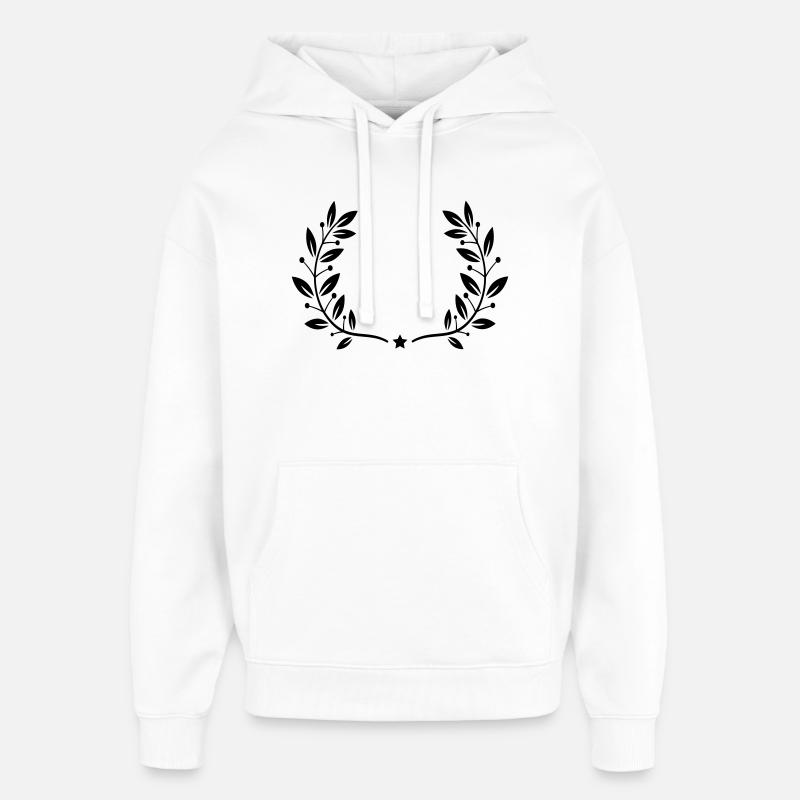 Couronne de laurier - Sweat à capuche unisexe Stanley/Stella Oversized - blanc
