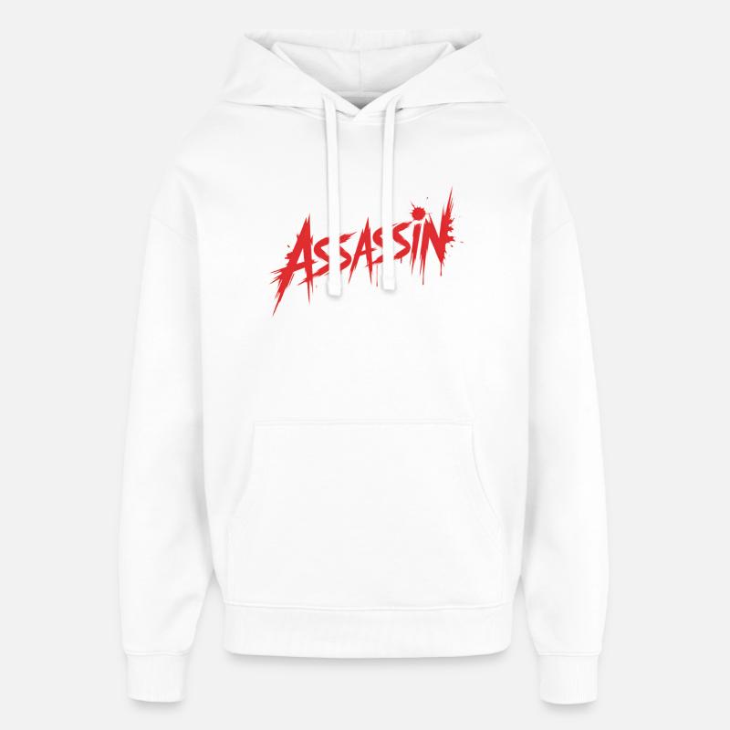 Assassin - Conception de sang tueur - Sweat à capuche unisexe Stanley/Stella Oversized - blanc