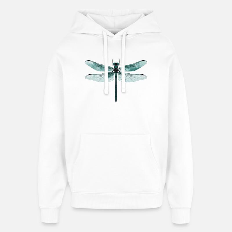 Libellule. Dragonfly - dragon-fly - libellule - Sweat à capuche unisexe Stanley/Stella Oversized - blanc
