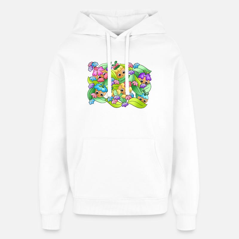 Boutons de rêve | Été | Feuillage | Nature - Sweat à capuche unisexe Stanley/Stella Oversized - blanc