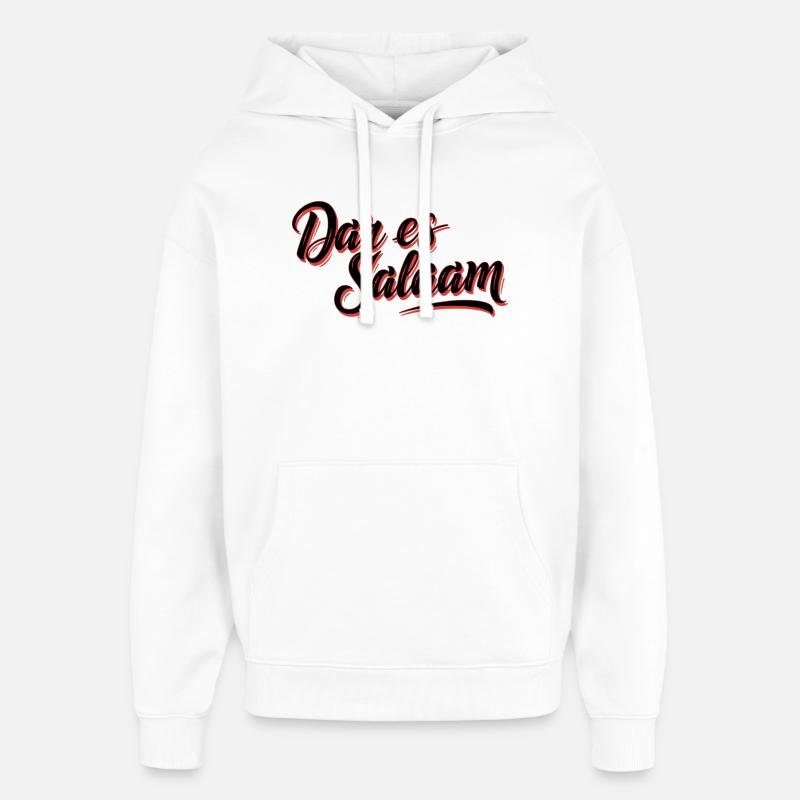 Dar es Salaam - Sweat à capuche unisexe Stanley/Stella Oversized - blanc