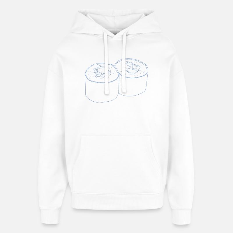 Conception de sushis - Sweat à capuche unisexe Stanley/Stella Oversized - blanc