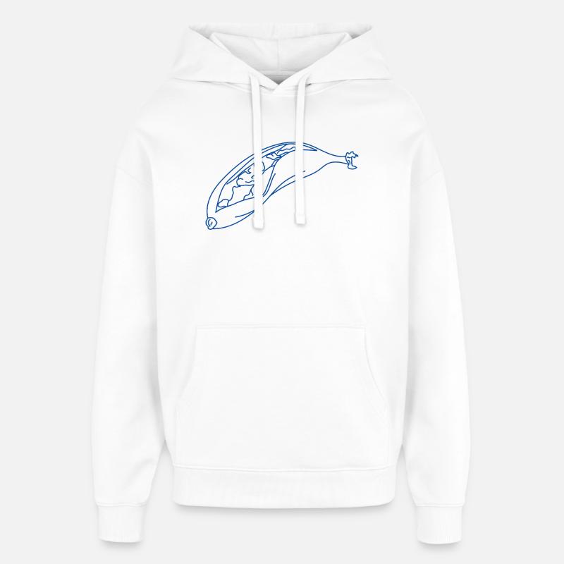 Banane au chocolat - Sweat à capuche unisexe Stanley/Stella Oversized - blanc