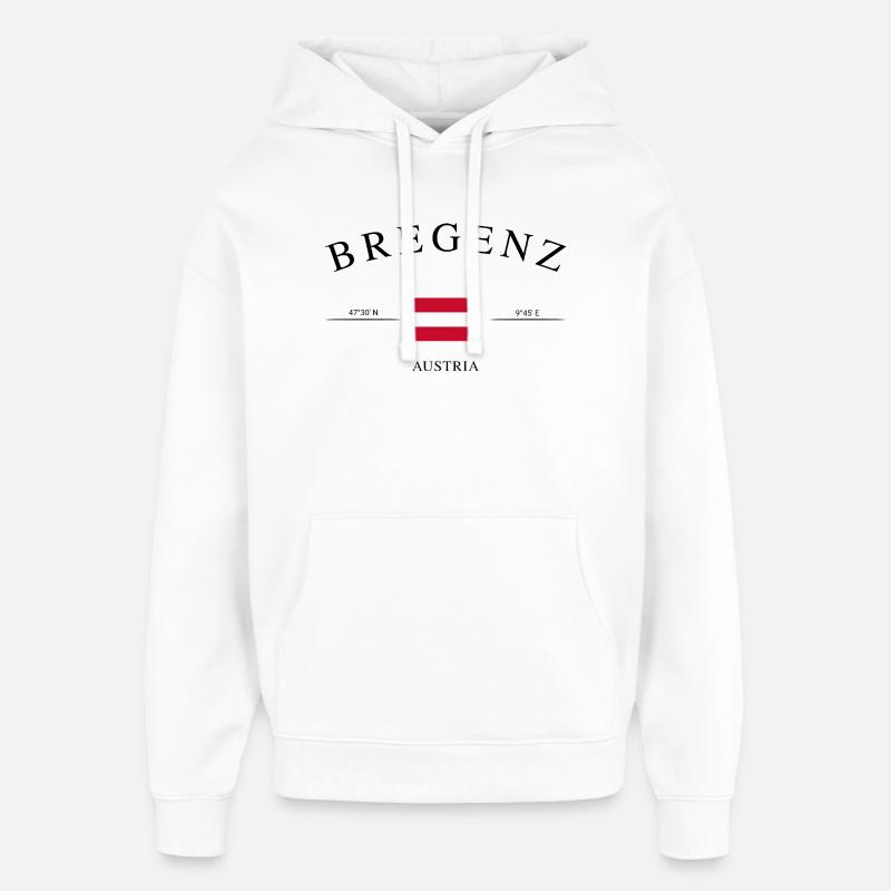 Bregenz Austria – Holiday Souvenir &amp; Gift - Oversized Unisex Hoodie by Stanley/Stella - white