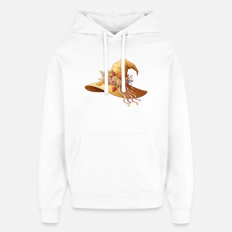 Chapeau de fleurs d'automne - Sweat à capuche unisexe Stanley/Stella Oversized - blanc