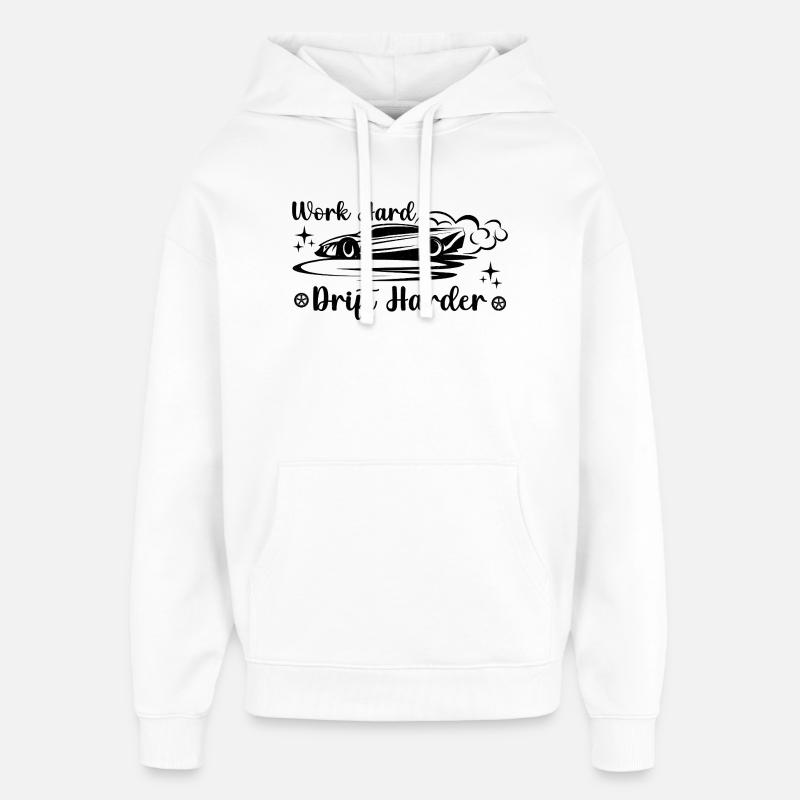 Nuit étoilée avec motif forêt - Sweat à capuche unisexe Stanley/Stella Oversized - blanc
