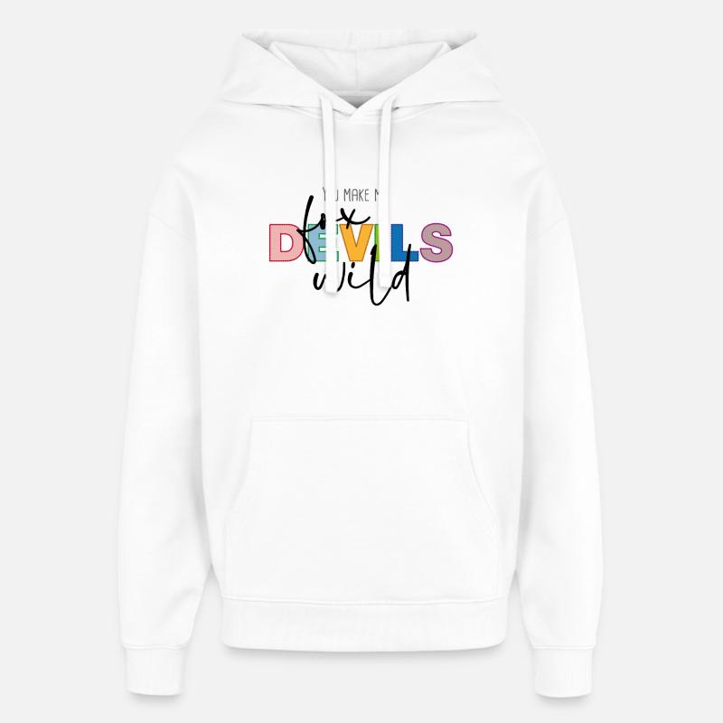 You make me fox devils wild - Oversized Unisex Hoodie von Stanley/Stella - Weiß