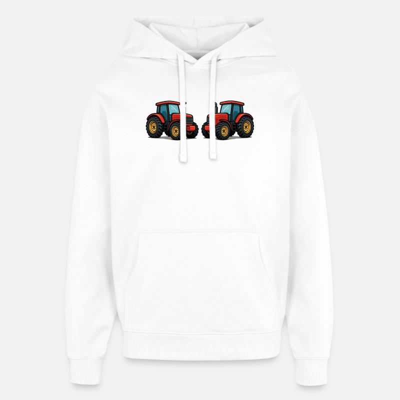 Tracteur - Sweat à capuche unisexe Stanley/Stella Oversized - blanc