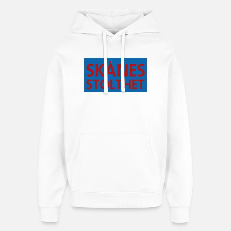 L’emblème de la fierté de Scanie - Sweat à capuche unisexe Stanley/Stella Oversized - blanc