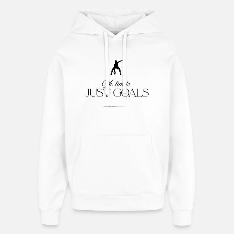 No limits- just goals - Sweat à capuche unisexe Stanley/Stella Oversized - blanc