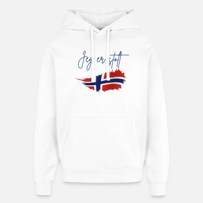 Norway  - Sweat à capuche unisexe Stanley/Stella Oversized - blanc