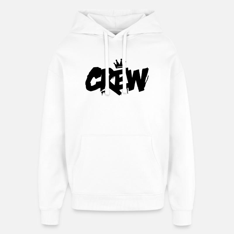 Lettrage de l’équipage - Sweat à capuche unisexe Stanley/Stella Oversized - blanc