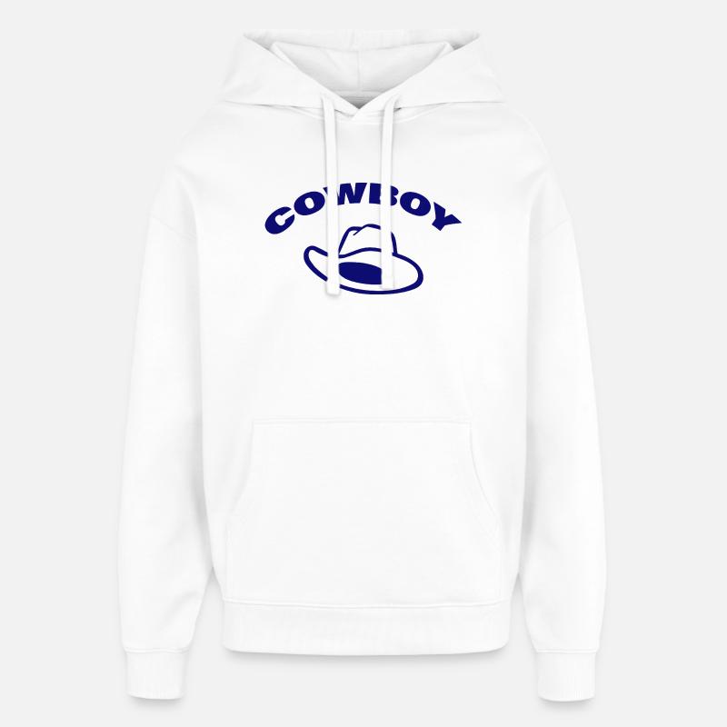 Cow-boy - Sweat à capuche unisexe Stanley/Stella Oversized - blanc