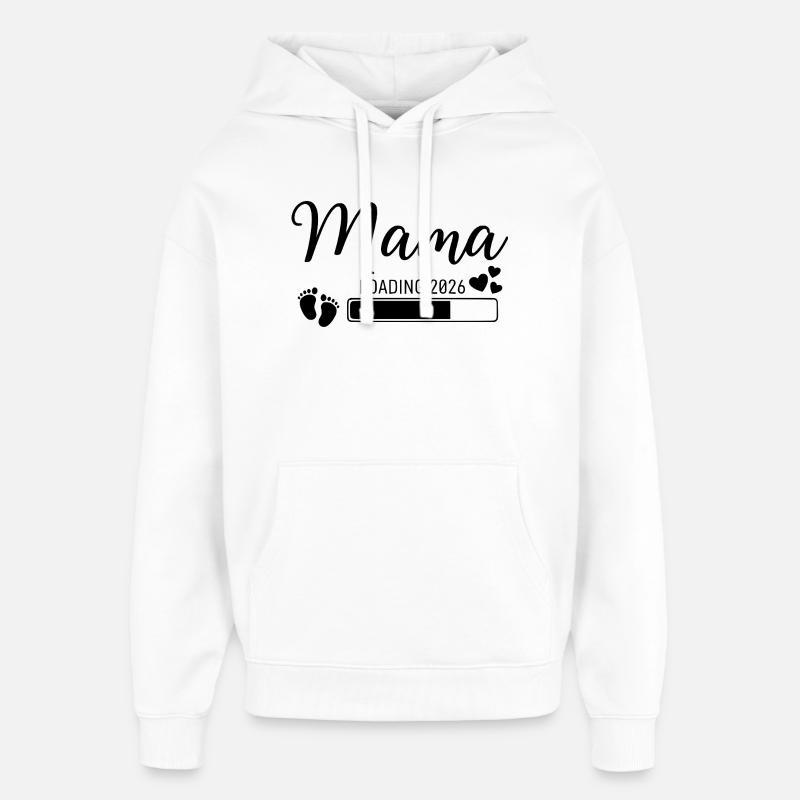 Mama Loading 2026 - Oversized Unisex Hoodie von Stanley/Stella - Weiß