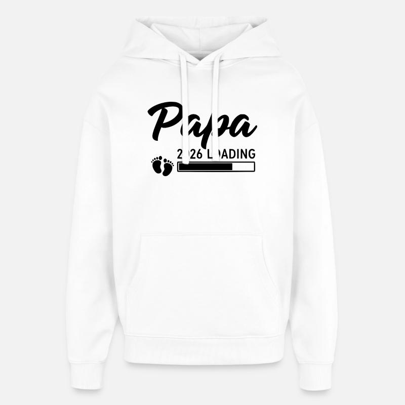 Papa 2026 Caricamento - Stanley/Stella Oversized Felpa con cappuccio unisex - bianco