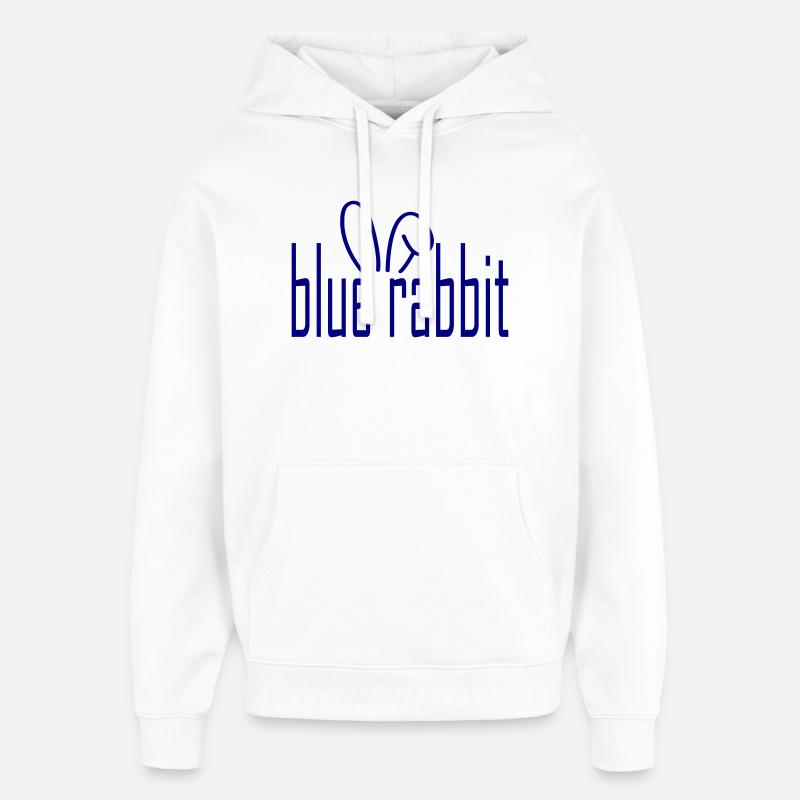 blue_rabbit - Sweat à capuche unisexe Stanley/Stella Oversized - blanc