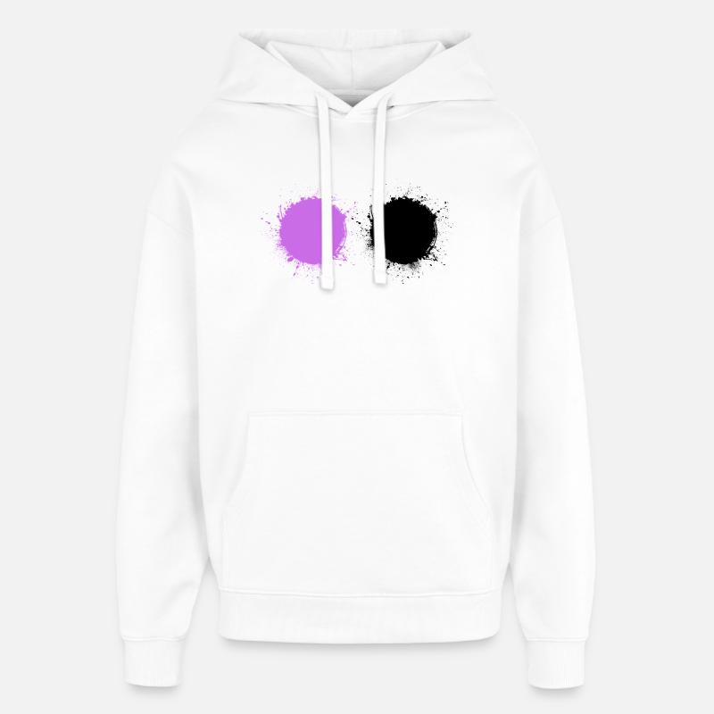 Violet Noir - Sweat à capuche unisexe Stanley/Stella Oversized - blanc