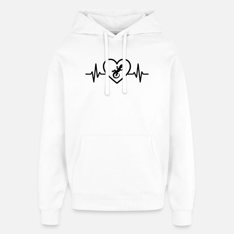 Cœur de lézard - Sweat à capuche unisexe Stanley/Stella Oversized - blanc