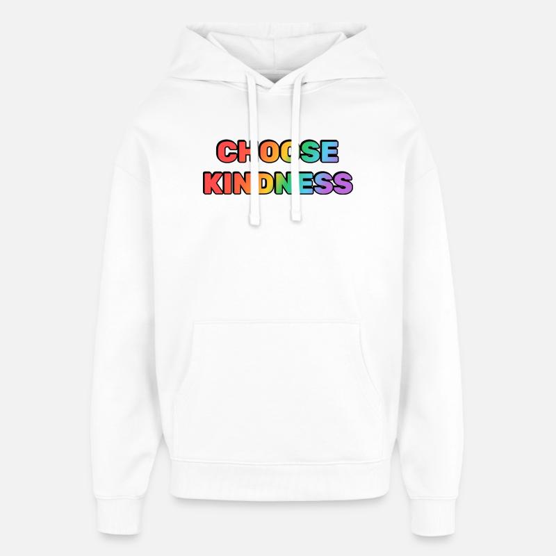 Choisissez le dégradé de bienveillance - Sweat à capuche unisexe Stanley/Stella Oversized - blanc