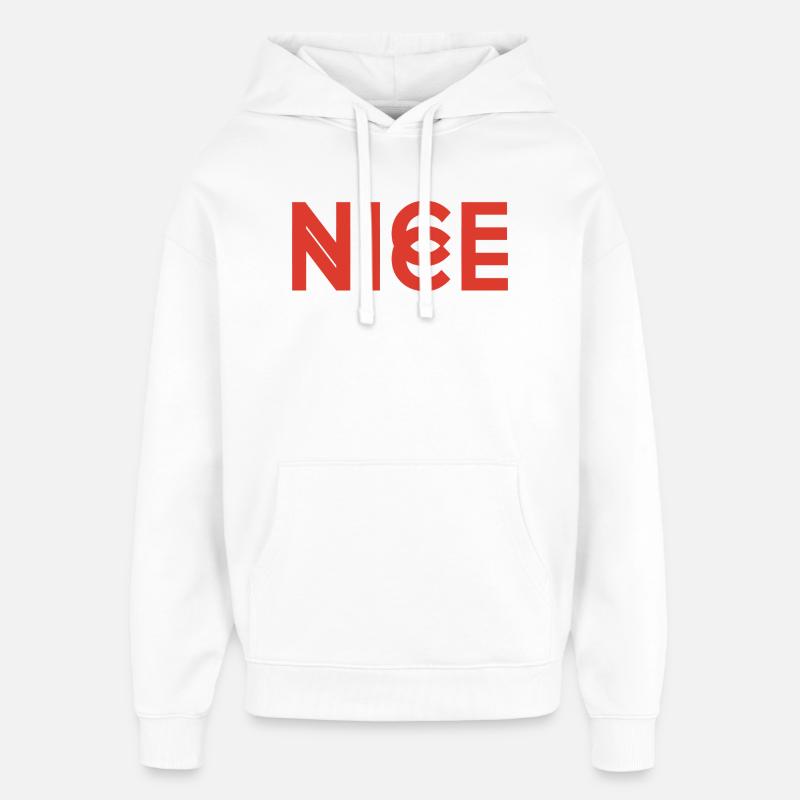 Nice Nice - Sweat à capuche unisexe Stanley/Stella Oversized - blanc