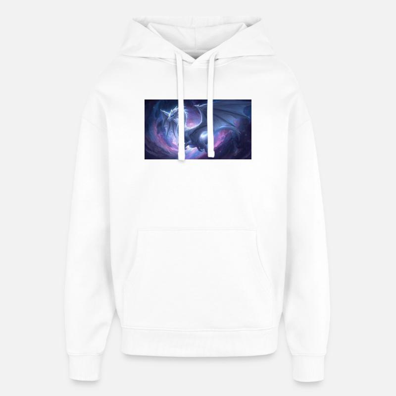 Blauäugiger weißer Drache - Oversized Unisex Hoodie von Stanley/Stella - Weiß