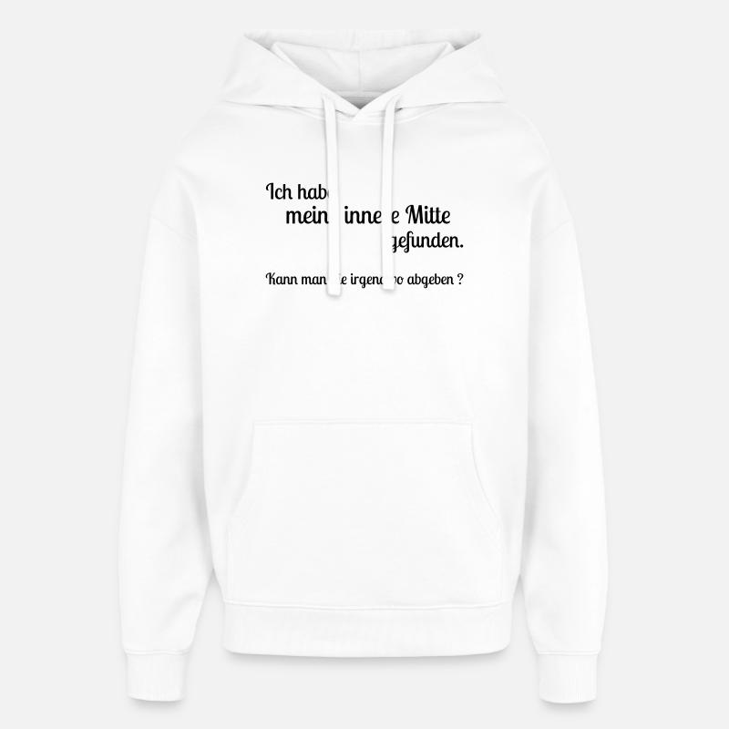 Centre interne trouvé - Sweat à capuche unisexe Stanley/Stella Oversized - blanc