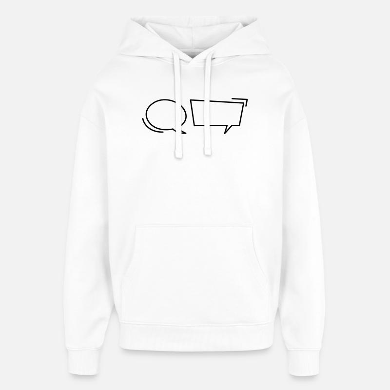 Bulles de bande dessinée - Sweat à capuche unisexe Stanley/Stella Oversized - blanc