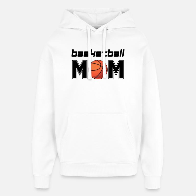 Maman basketteuse - Sweat à capuche unisexe Stanley/Stella Oversized - blanc