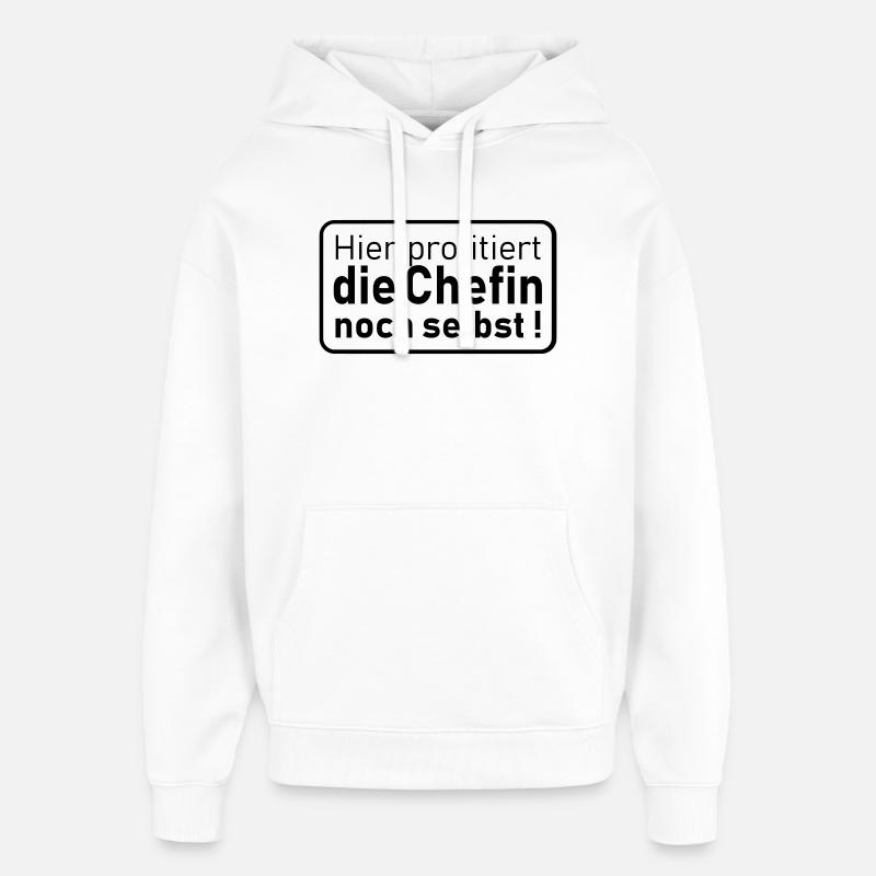 la patronne elle-même - Sweat à capuche unisexe Stanley/Stella Oversized - blanc