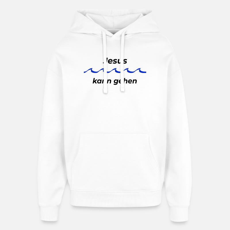 Jésus peut marcher - Sweat à capuche unisexe Stanley/Stella Oversized - blanc